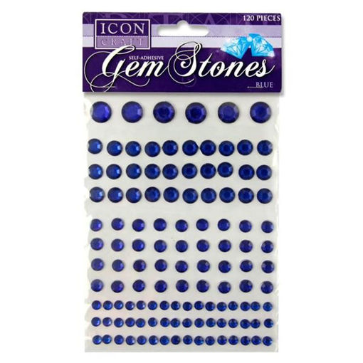 Picture of ICON CRAFT GEM STONES BLUE - 120 PIECES